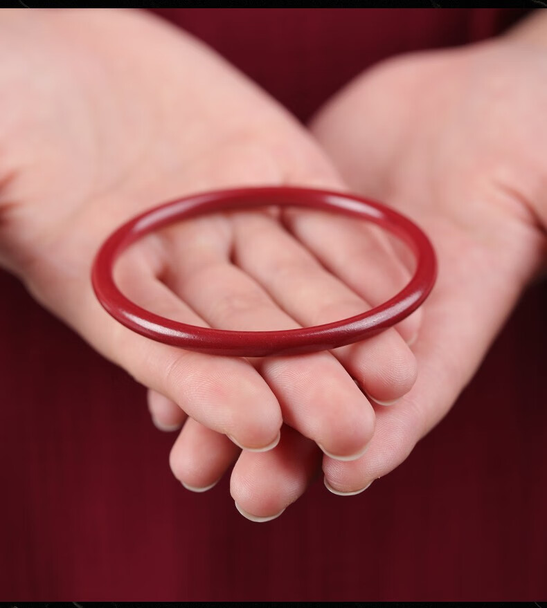 初缘朱砂手镯女高含量紫金砂叮当细圆条镯子情人节礼物送妈妈送鉴定