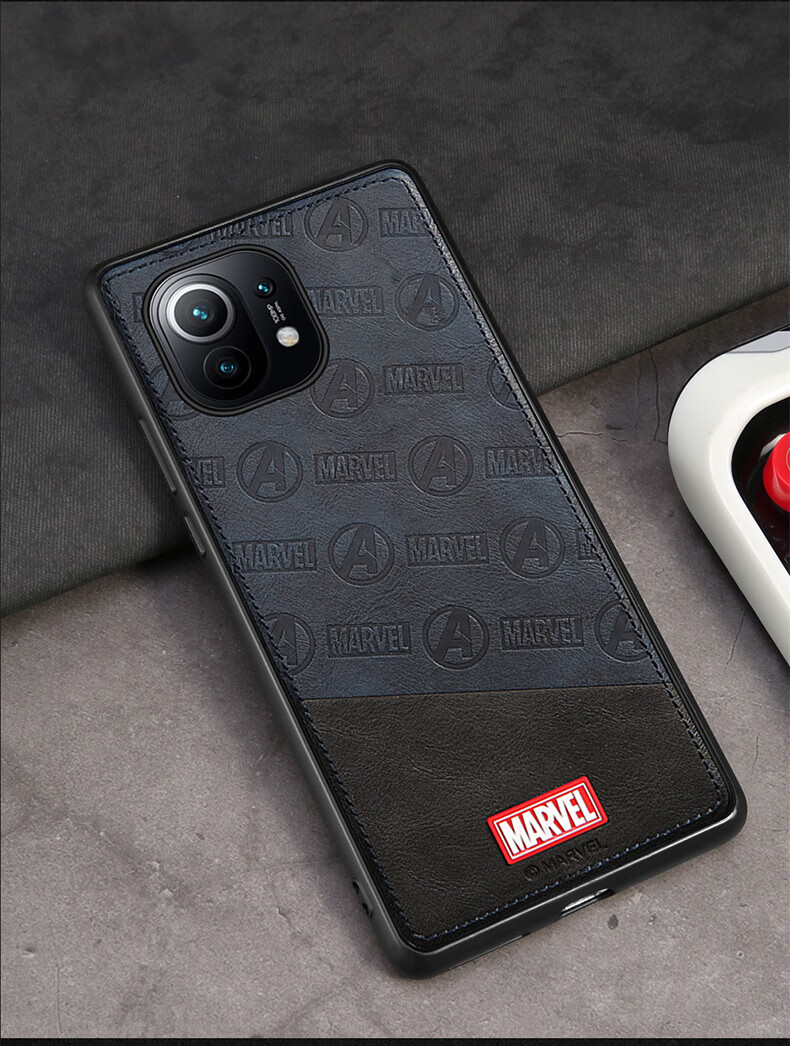 迪士尼漫威雷神新款小米11手机壳复仇者联盟男士商务mi11全包皮纹软壳