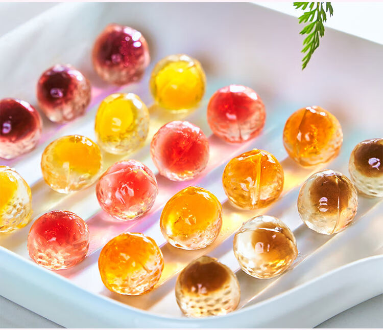 网红爆浆果汁软糖夹心糖果零食橡皮糖高颜好吃水果糖爆浆果汁软糖混合