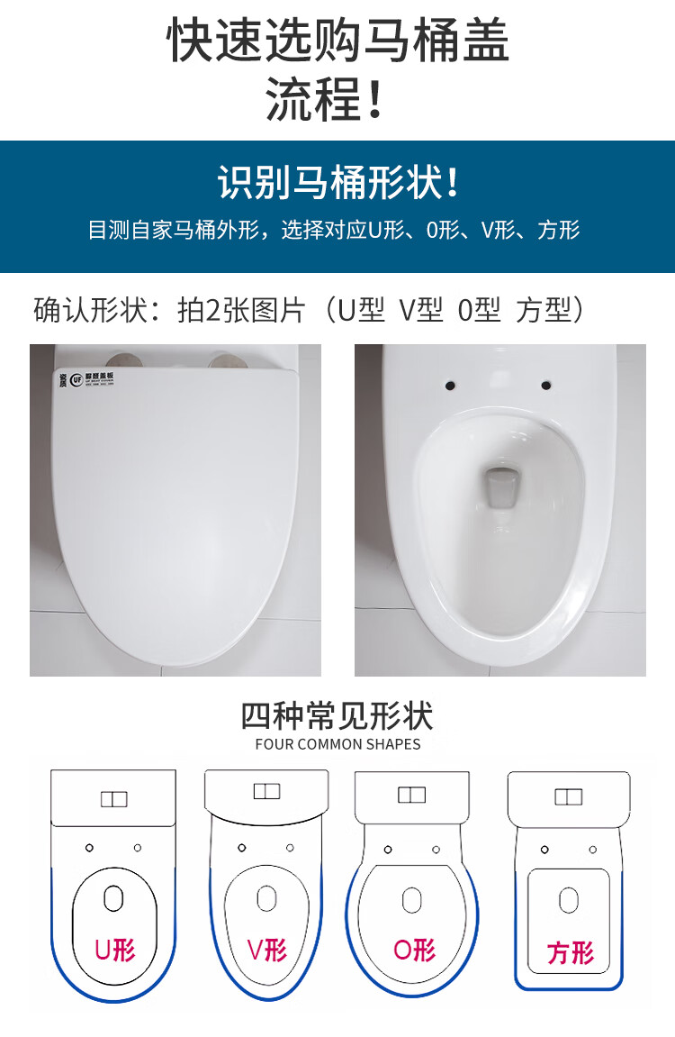 通用美標馬桶蓋加厚蓋板緩降阻尼老式v型o型u型坐便器廁所板坐圈a款