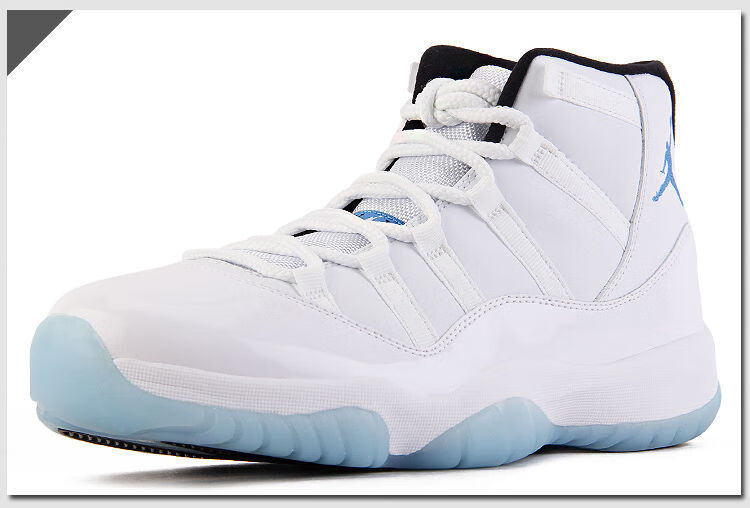 高帮篮球鞋legend blue传奇蓝 白蓝 男女同款 情侣运动鞋 纯原aj11高