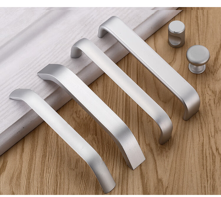 实心太空铝合金厨房橱柜拉手简约鞋柜衣柜门厨柜抽屉柜子把手 加厚