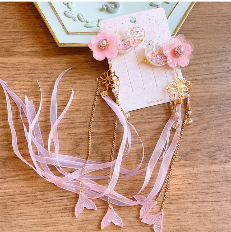 汉服儿童发饰发卡头饰夹子古风古代公主女童中国风古装发夹饰品 16