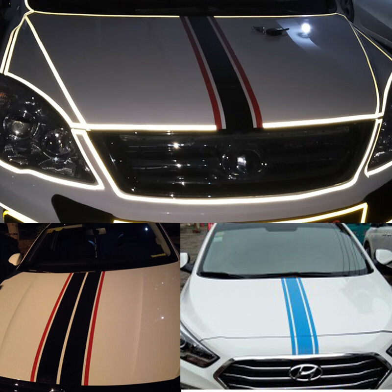 前盖拉花汽车引擎盖贴纸车顶贴纸机盖个性拉花整车车身贴赛车改装车贴