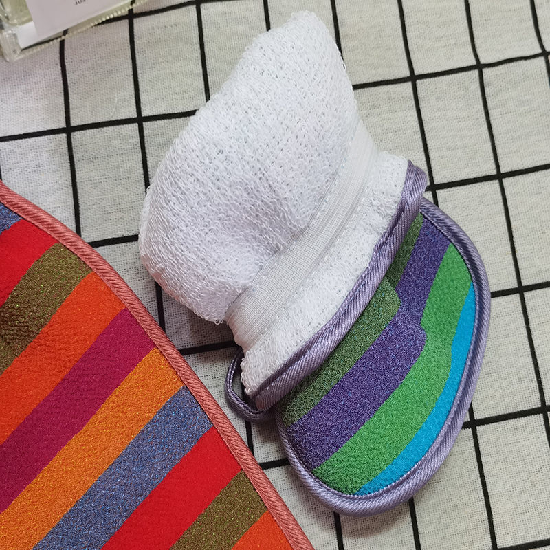 韩国搓澡巾女新款洗澡巾男双面加厚搓灰搓泥强力去污手套中砂韩版彩