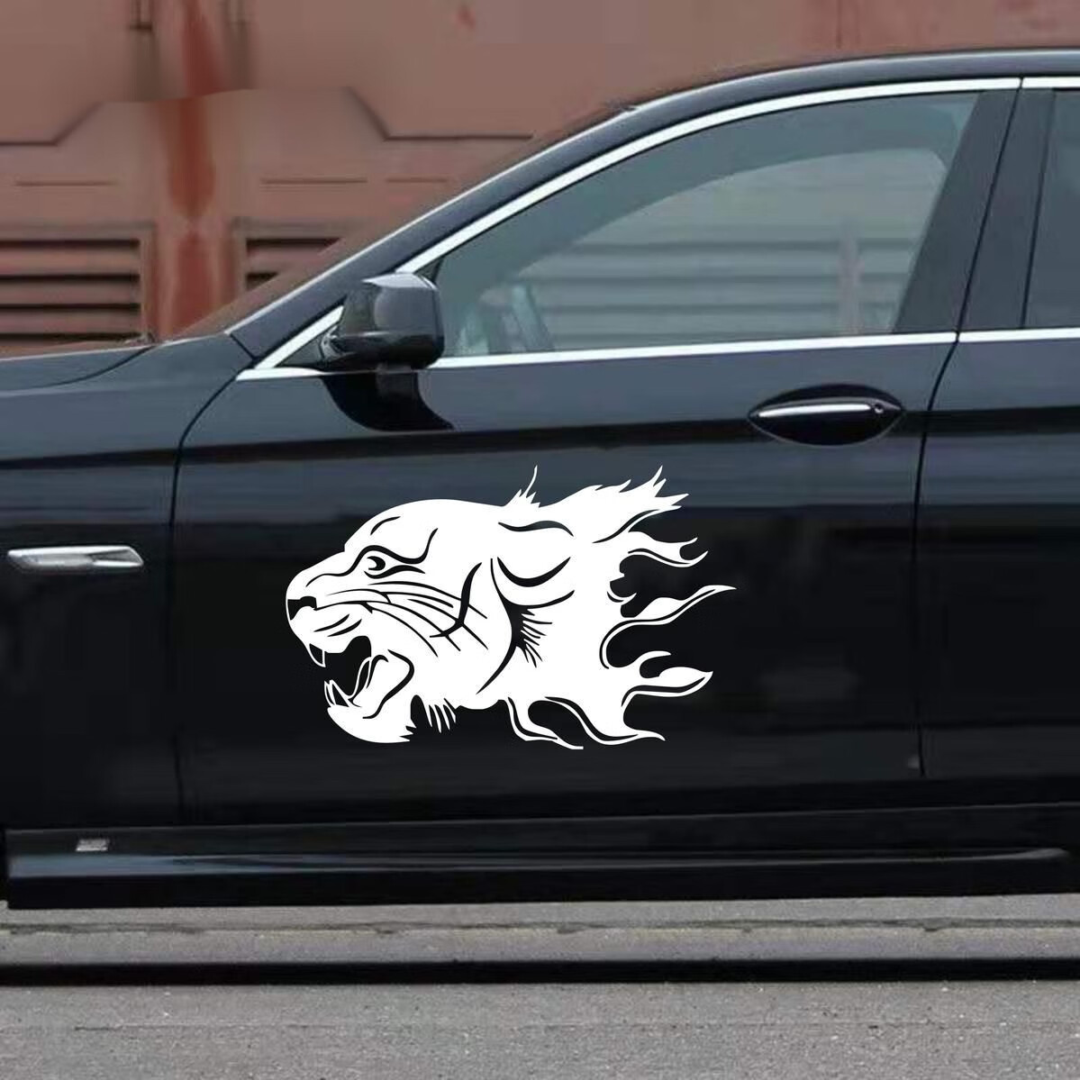 老虎贴画虎头汽车贴纸长车身尾部划痕疤痕遮挡创意潮流网红电动贴虎头