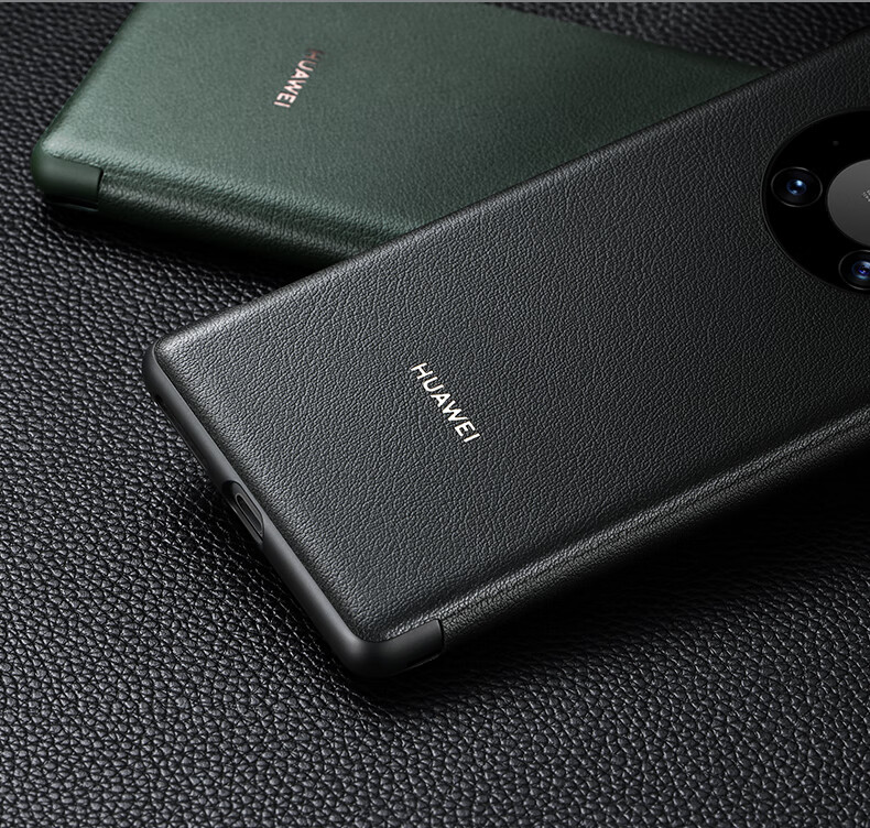 华为原装mate40pro5g手机壳mate40智能视窗保护套环闪全包防摔翻盖真