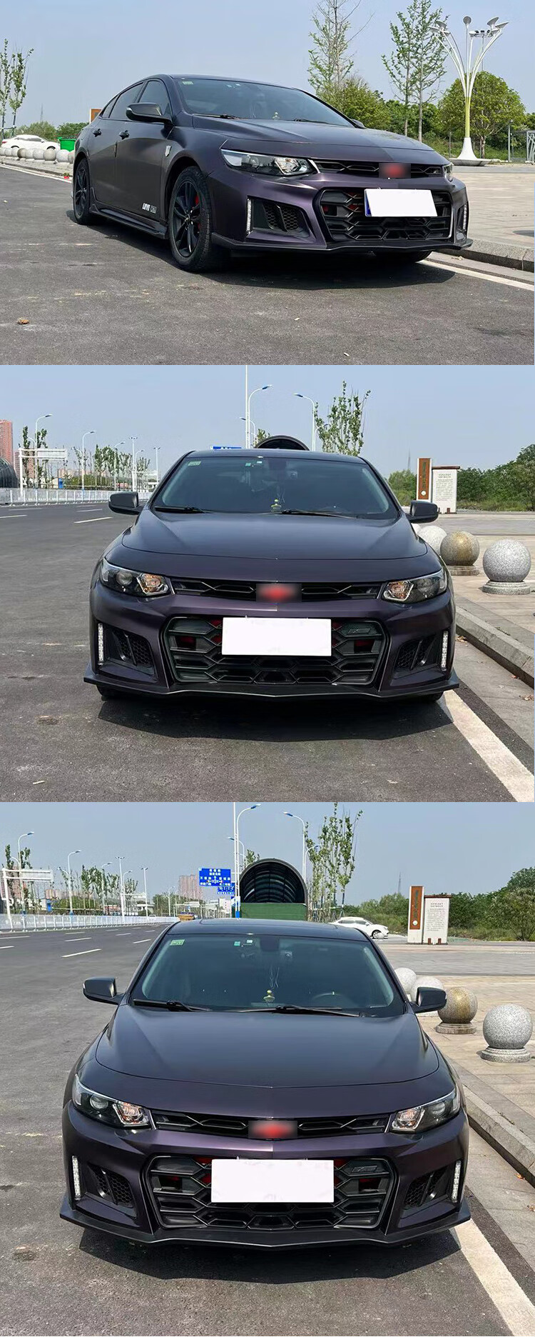 迈锐宝xl改装大包围适用于16-22款雪佛兰xl科迈罗zl1前杠加前唇大小