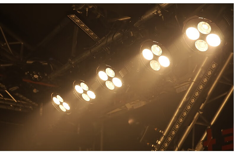 捷创灯光 防水四眼面光灯婚庆舞台灯光演出补光灯200wled帕灯 【防水