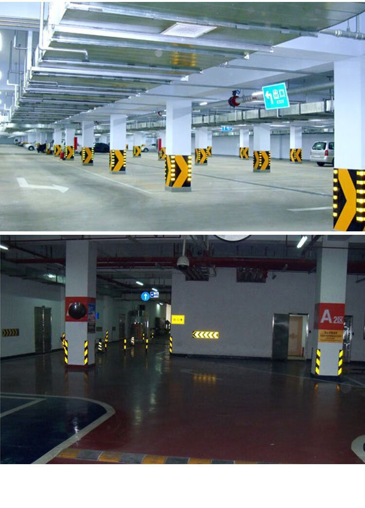 80cm反光护墙器防撞条停车场交通设施标志橡胶护角地下车库12米安装