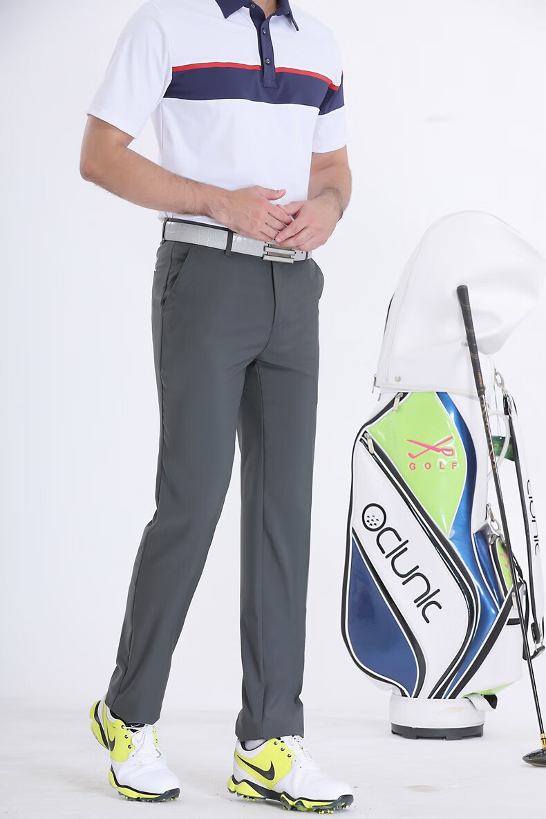 oclunk高尔夫球裤男长裤春夏新款裤子时尚golf运动裤速干修身防透黑色