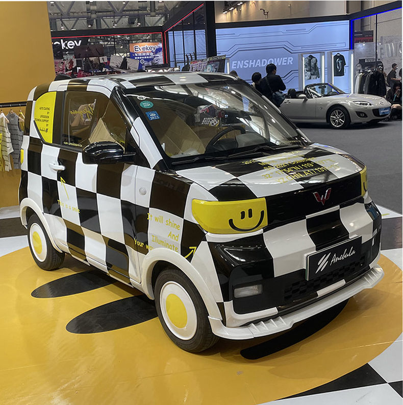 五菱宏光mini包围改装马卡龙轮眉ev尾翼迷你前唇前铲运动装饰侧裙 前