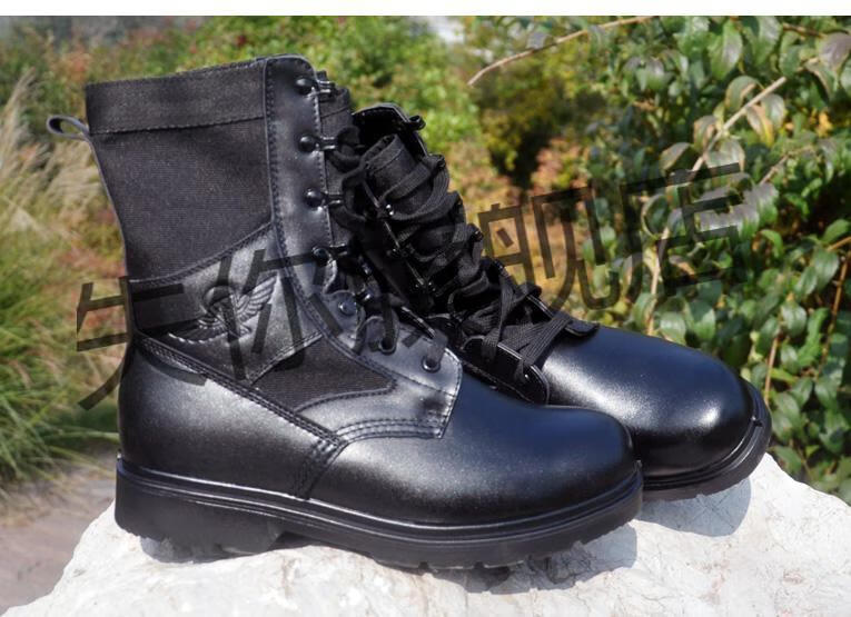 陆战靴夏季透气超轻06伞兵靴作战训靴男高帮真皮训练靴战术靴飞行靴06