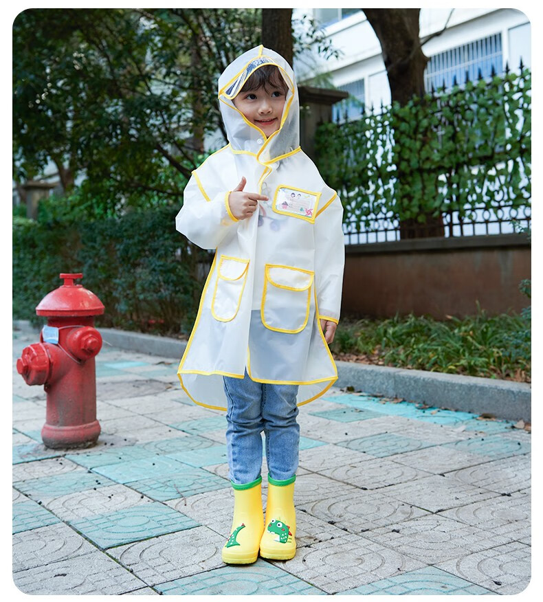 儿童雨鞋明嘉学生雨衣宝宝水鞋婴幼儿男童女小童套装加绒可爱防滑雨靴