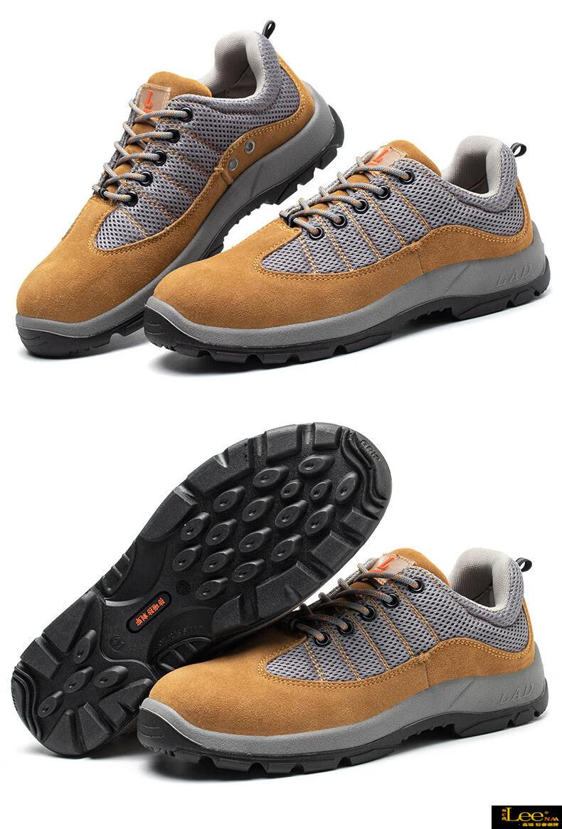 scaleenaa国际轻奢品牌男鞋劳保鞋男士冬季透气轻便安全防砸防刺穿钢