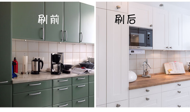 木器漆自刷漆旧木衣柜家具桌子木柜柜子改色翻新水性油漆 白橡木色