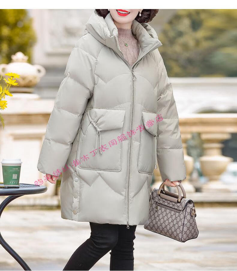 aspecialxun大牌轻奢冬季上新中老年羽绒服女中长款妈妈装时髦大衣