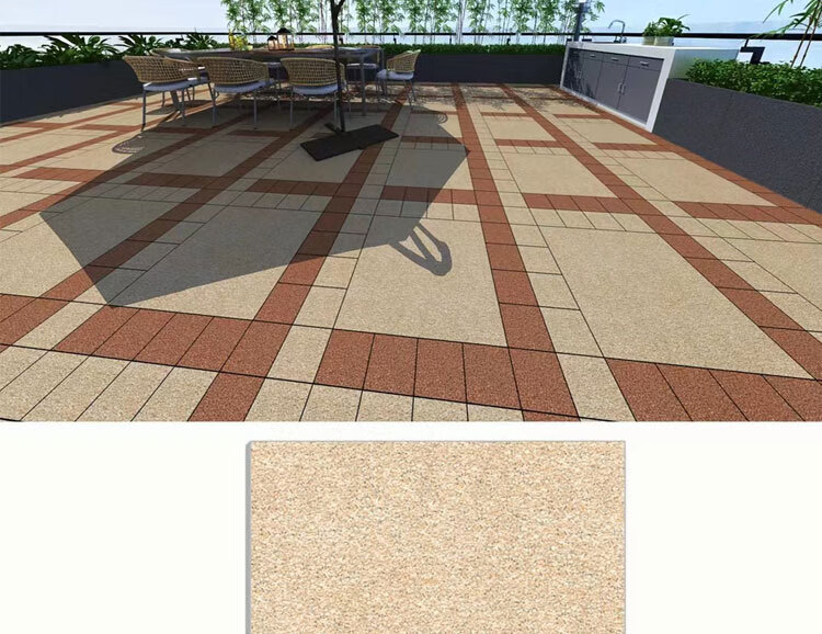 可狄kedi庭院仿古花岗岩瓷砖石英材pc车库面地面铺石露台广场室外院子