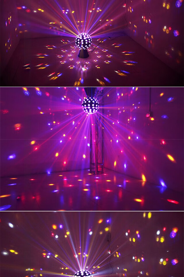 追光灯舞台灯夜店灯魔球灯18颗声控水晶大魔球家用ktv包房酒吧闪光灯