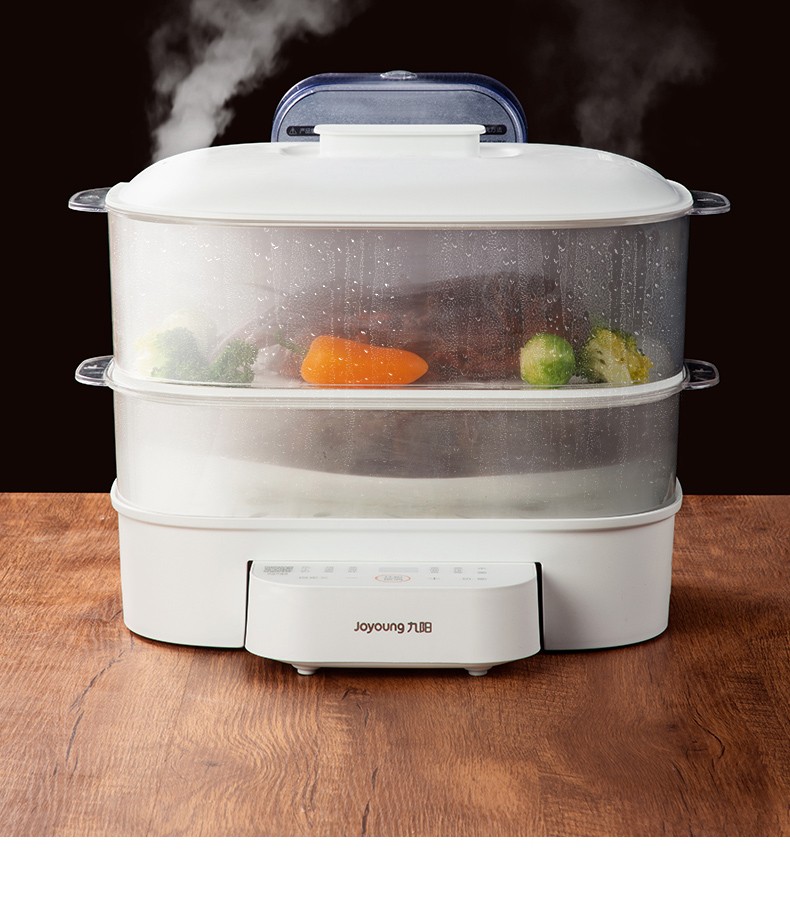 九阳joyoung折叠式电蒸锅家用多功能电热锅125l大容量电蒸箱蒸包子锅