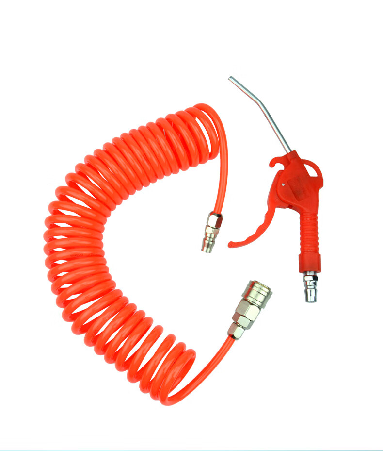 简纯pu气动伸缩弹簧管软管空压机气管带快速接头高压吹尘枪风管汽修汽