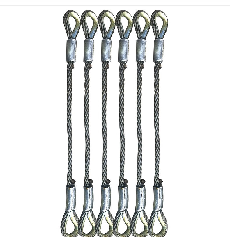 钢丝绳吊具索具成套起重国标钢丝绳吊具双扣编头钢丝绳插编钢丝绳定制