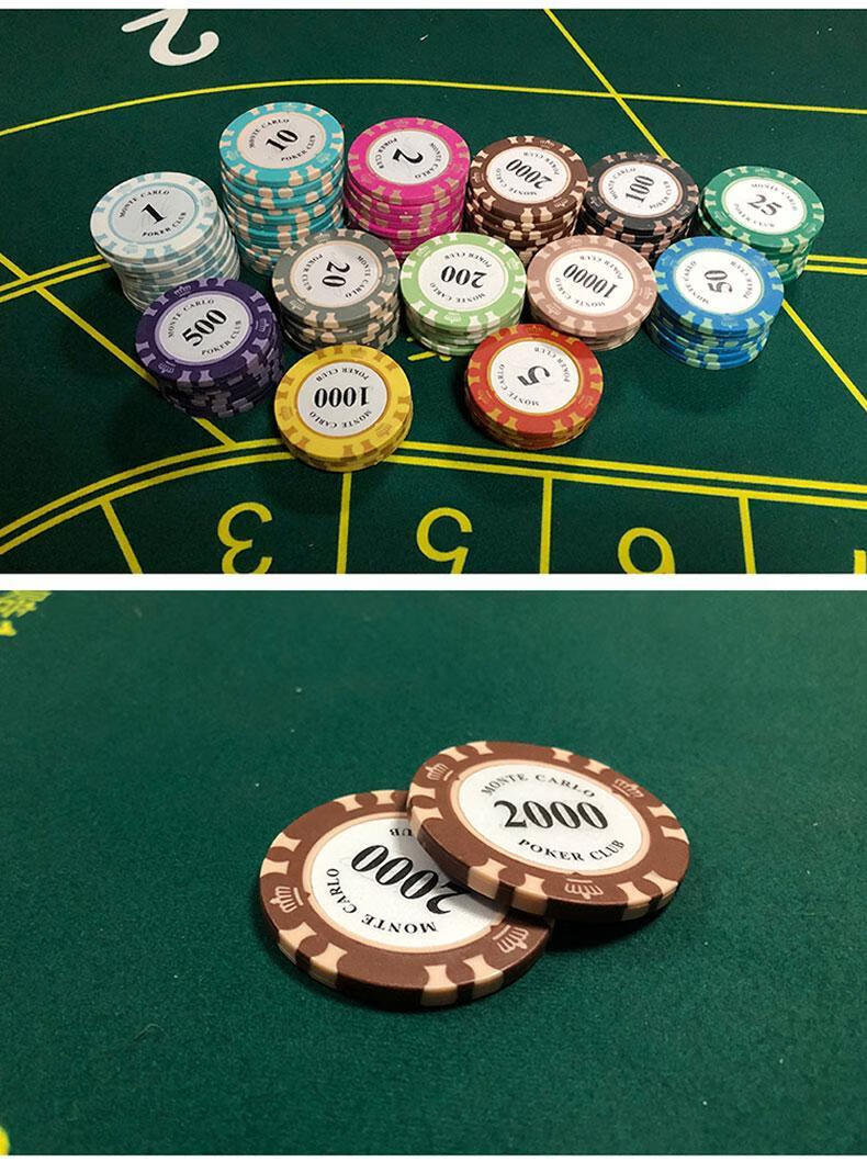 u皇冠德州扑克黑杰克21点梭哈炸金花牛牛棋牌室麻将卡筹码币音然 面值