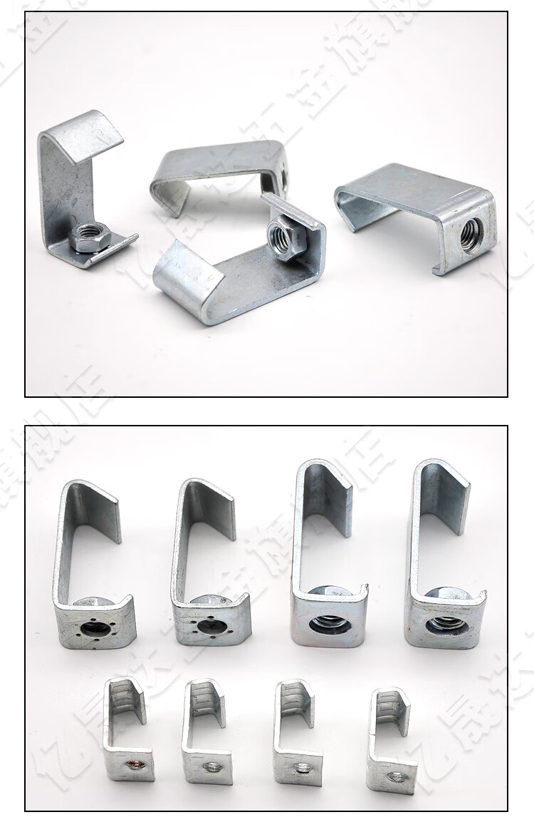 c型钢吊钩丝杆挂勾码通风管吊卡m8m10m12通丝挂卡c型钩非标定制 中号