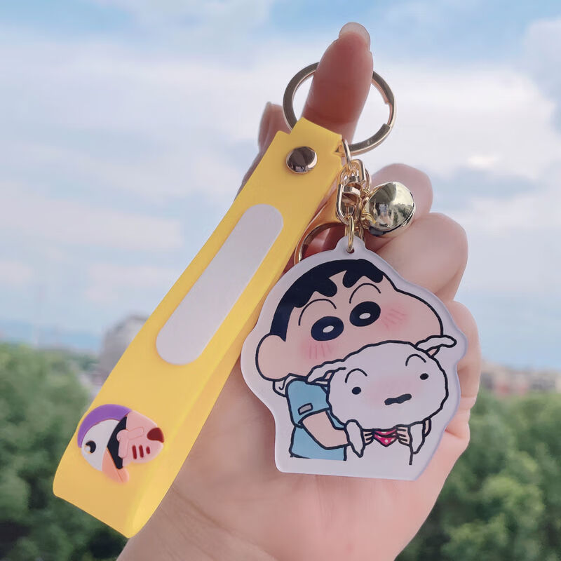 hnxc新品蜡笔小新挂件可爱蜡笔小新头像情侣亚克力挂件男女小清新包包