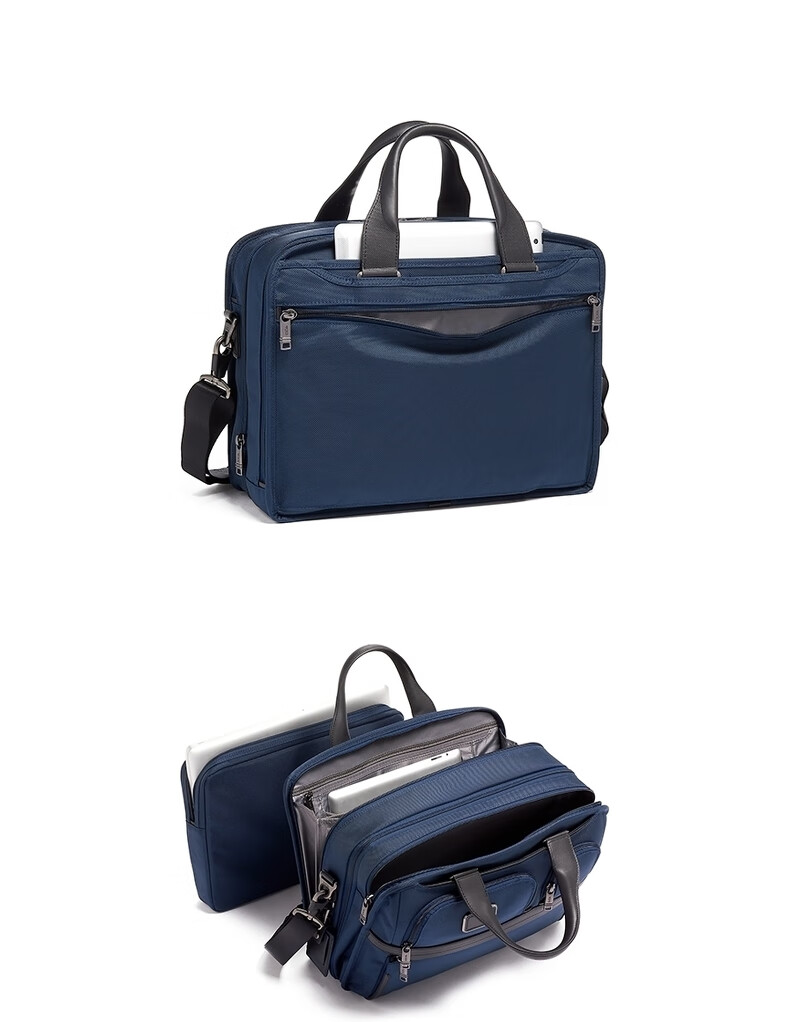 秋冬新款tumi/途明alpha 3系列商务通勤功能男士公文包 钴月蓝