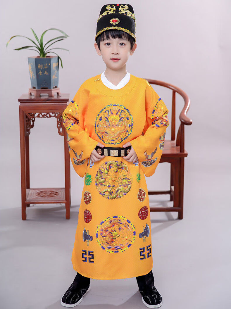 龙袍皇帝服装演出服汉服古装大明风华皇帝服男女孩龙袍服影楼影视服装
