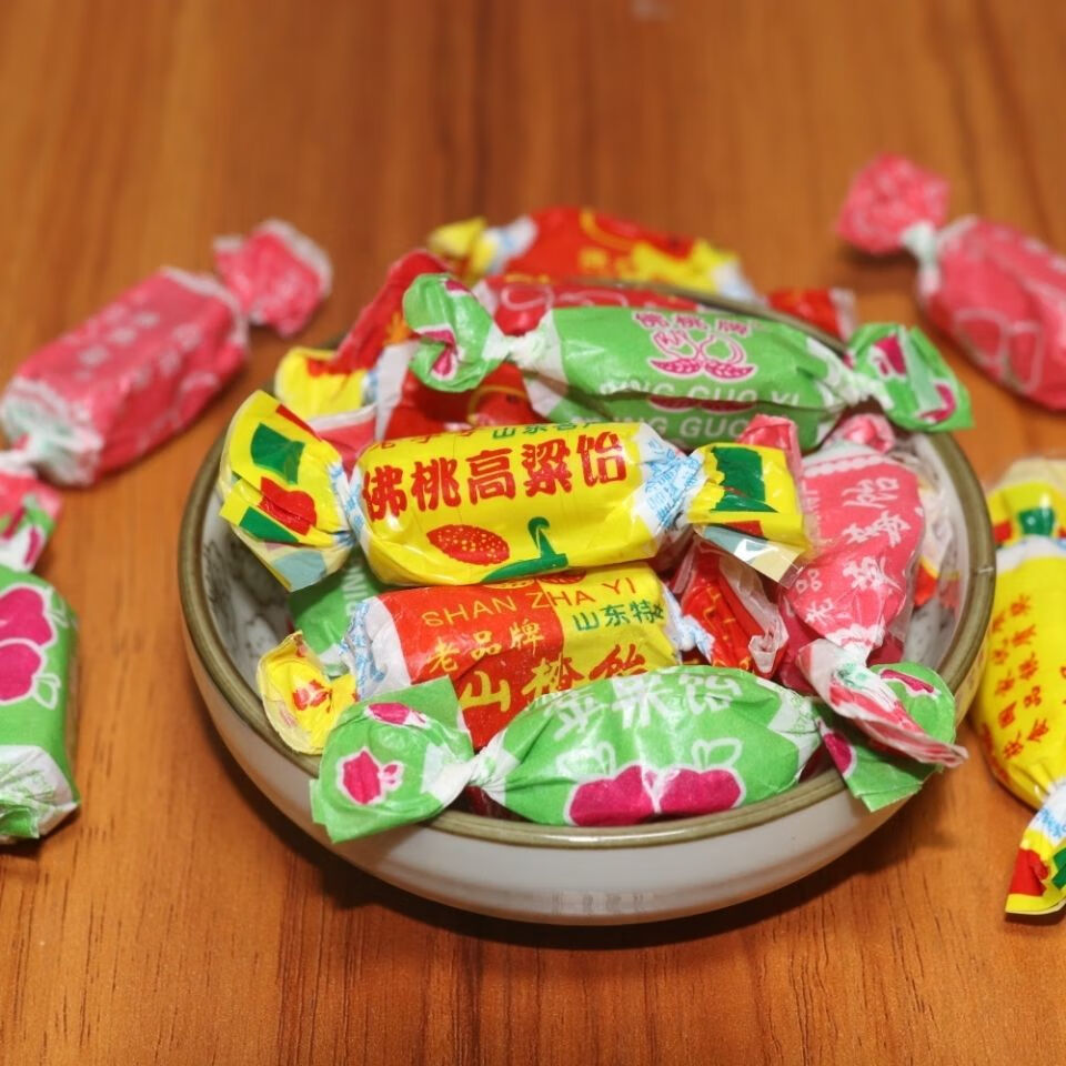 佛桃牌 高梁饴山东青岛特产佛桃牌高粱饴软糖喜糖高粱饴老式怀旧水果