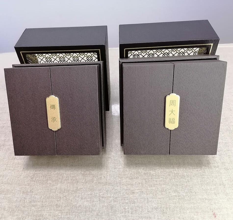 618开门红周大福首饰盒新款大福古法传统传承盒子黄金戒指手镯吊坠