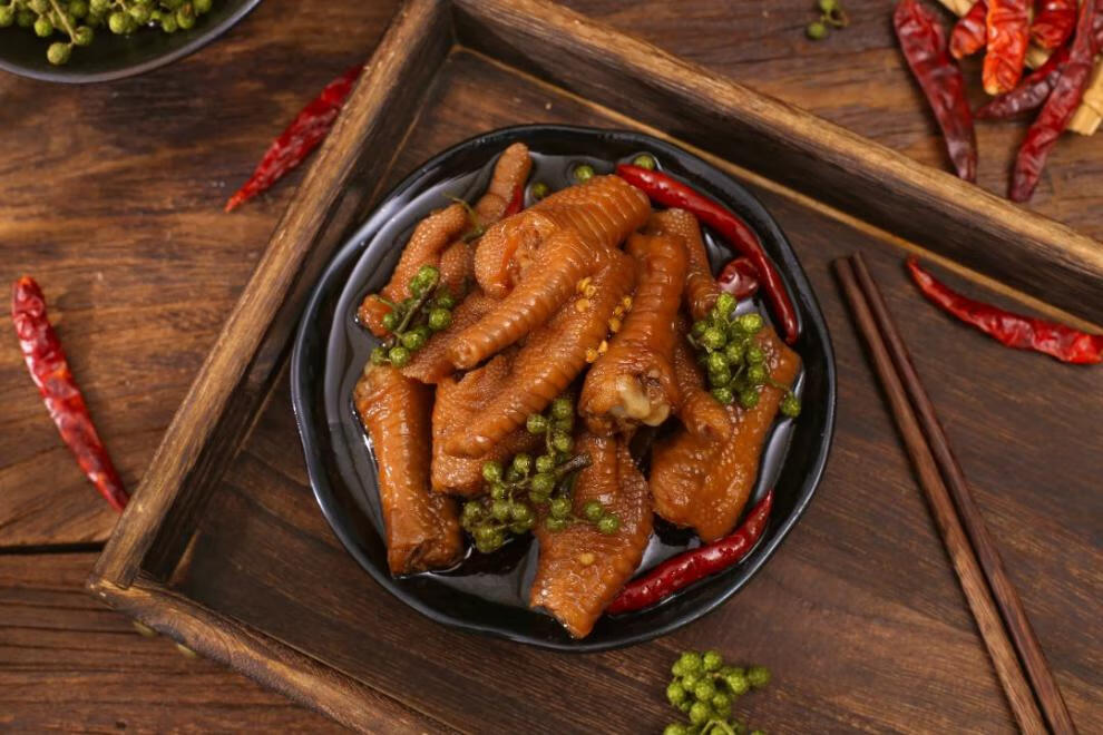 馋小厨椒麻大鸡爪即食椒麻口味罐装360克720克大罐1罐720g1罐2袋独立