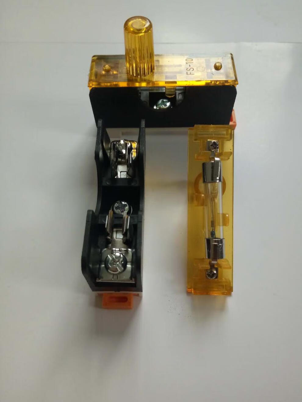 fs101dc24v熔断器带灯导轨直流保险丝底座a1a