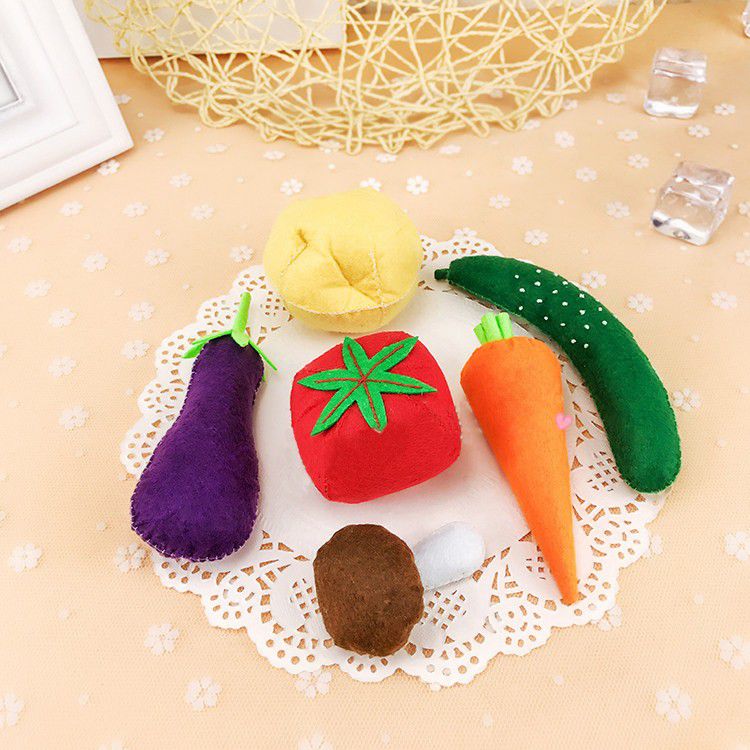 创意手工布艺幼儿园作业免裁剪不织布亲子手工布艺diy材料包水果蔬菜