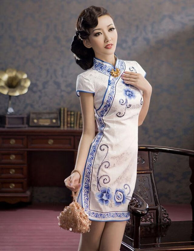 gaherry穿旗袍配的发型假发发髻盘发包头发造型假发套民国女卷发复古