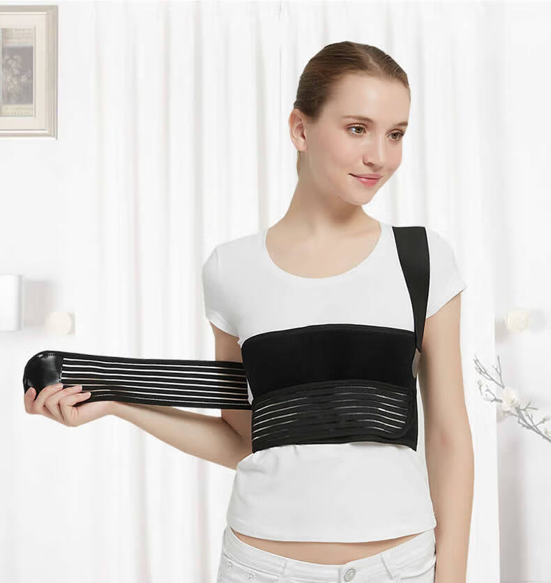 透气专用可调肋骨骨折固定带胸部心脏手术康复护胸椎绑带护具男女单肩