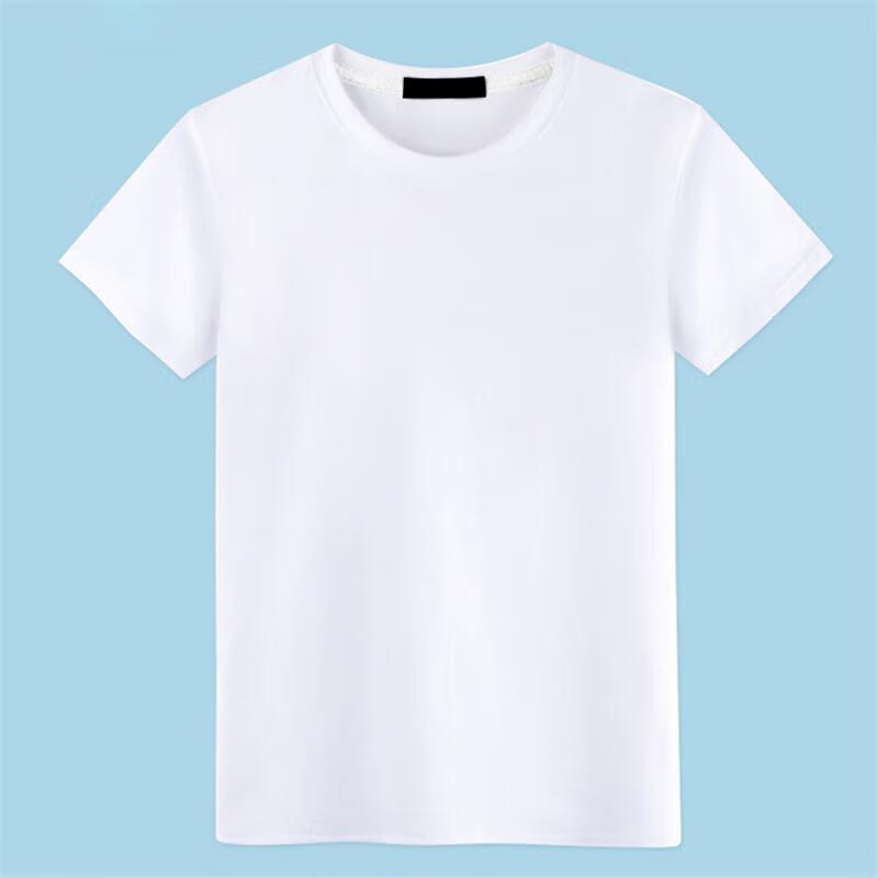 锦天豪客2021男士短袖t恤衣服夏季 纯黑色棉男士短袖t恤单色全黑纯白