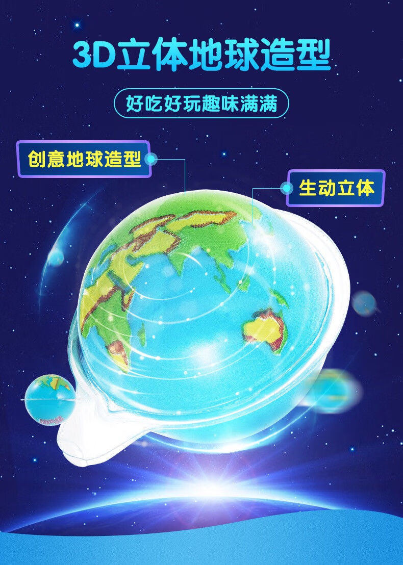 恬诚软糖 15g*50粒 地球眼球火星糖小萌鸭网红3d恶搞儿童果汁橡皮软糖