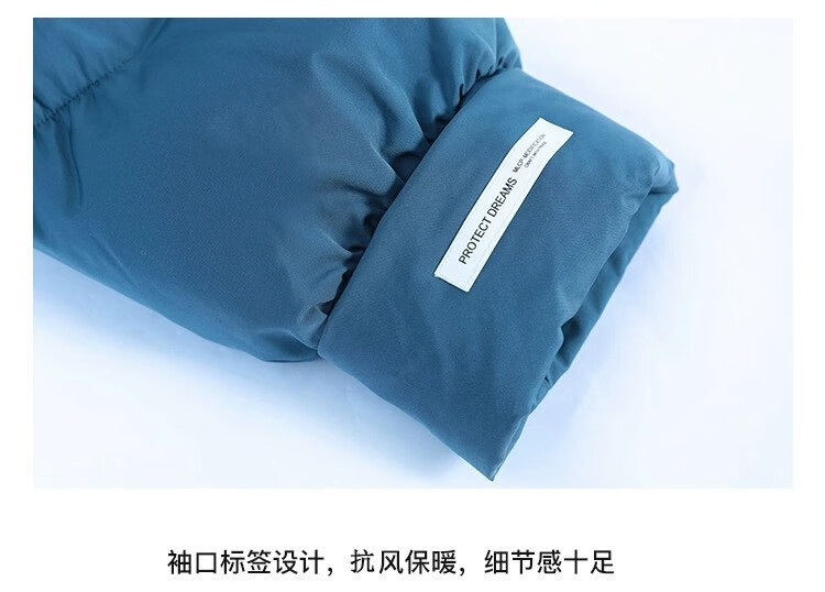 105961-拉夏贝尔羽绒服女中长款2021年新款保暖时尚大毛领羽绒外套 西桔红色 M-详情图