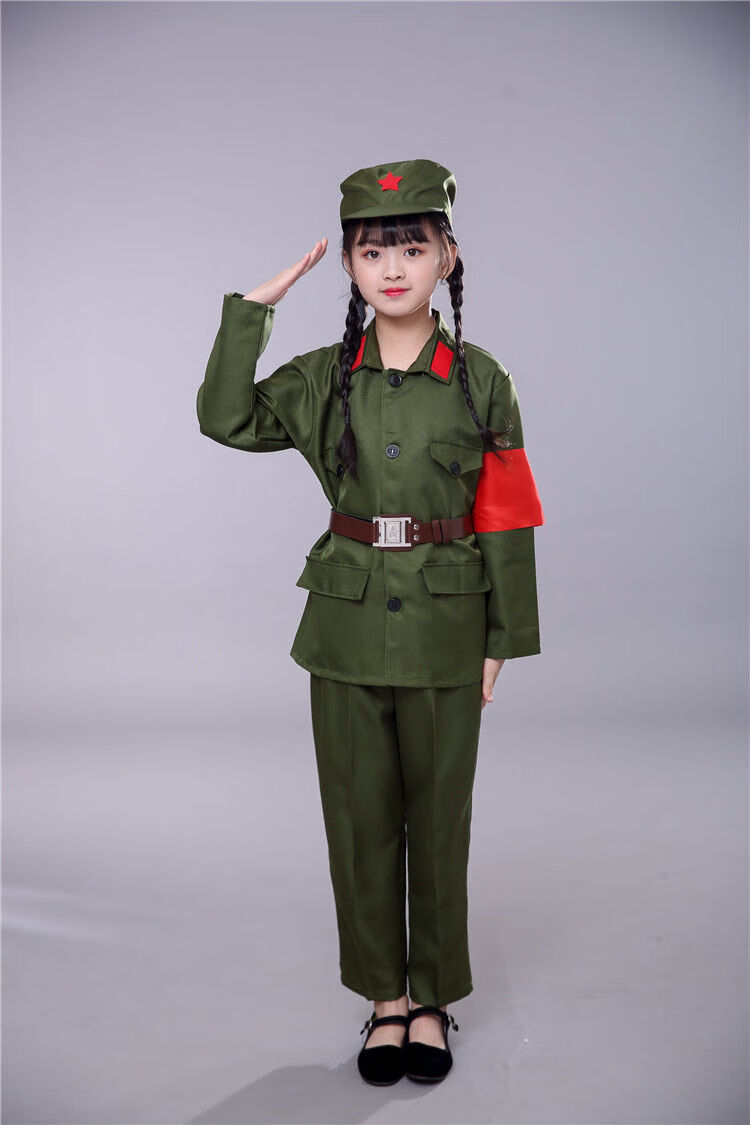 丹仔儿童红军演出服八路军衣服元旦红星闪闪表演服小孩新四军抗战长征