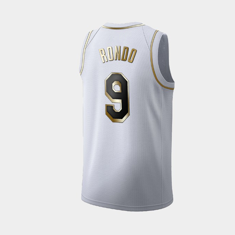 运动湖人8号24号纪念版球衣3号浓眉哥黑金白金运动篮球服白金麦基7xs