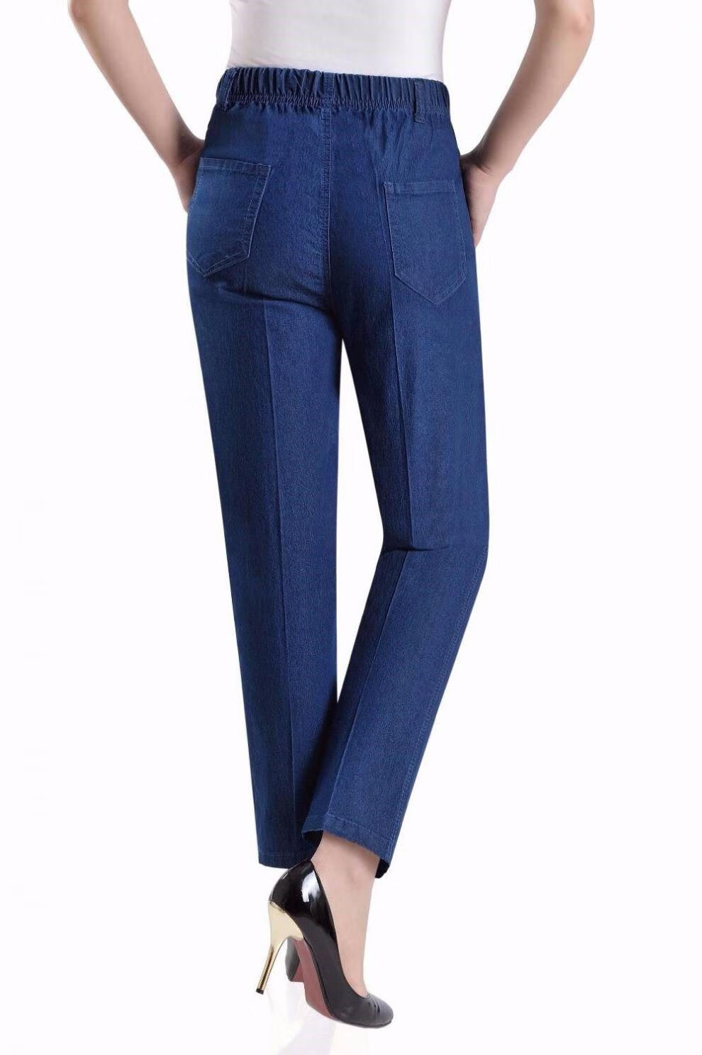 【恒源祥旗舰官方店】适合40-60岁中年妈妈穿的中老年女裤九分牛仔裤