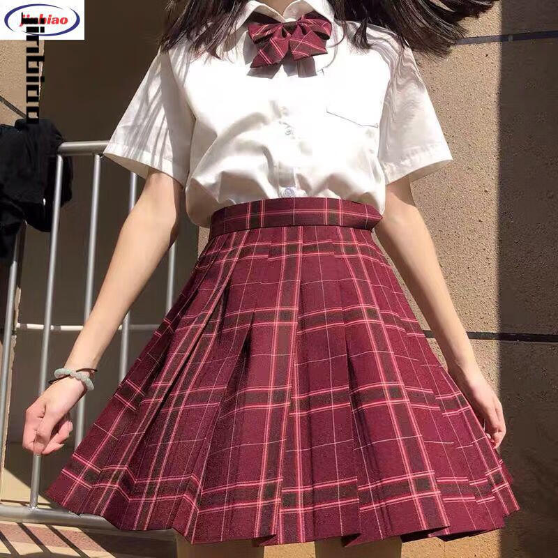 晋彪 日系jk制服格裙学生制服套装山吹温柔一刀水手服百褶裙 白短,袖