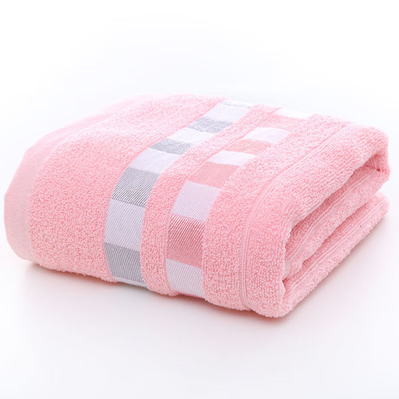 纯棉浴巾女毛巾女洁玉格吸水沐浴不掉色洗澡巾 【1条长140宽70 黄色】