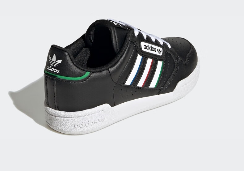 adidas阿迪达斯官网三叶草continental小童复古网球鞋运动鞋gw6649 黑