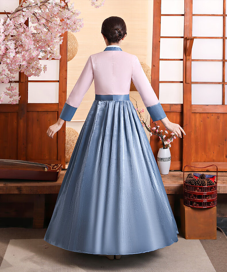 朦胧杏 朝鲜族舞蹈演出服装韩国传统大长今古装民族成人表演服韩服女