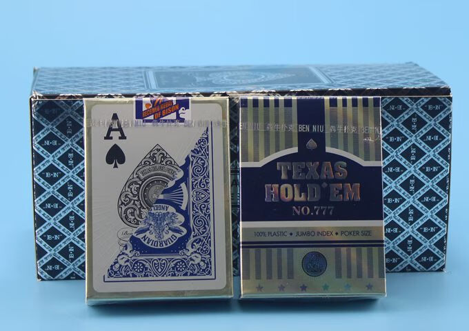 2020新款 双面磨砂犇牛 塑料扑克牌 德州扑克牌 宽字大字扑克 防水