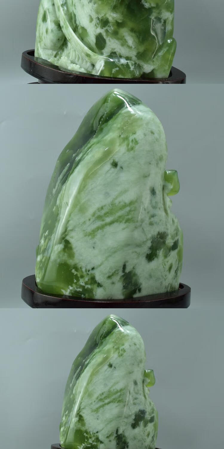 辽宁岫玉摆件岫玉摆件天然辽宁岫岩玉山水雕件珠宝奇石原石风水工艺